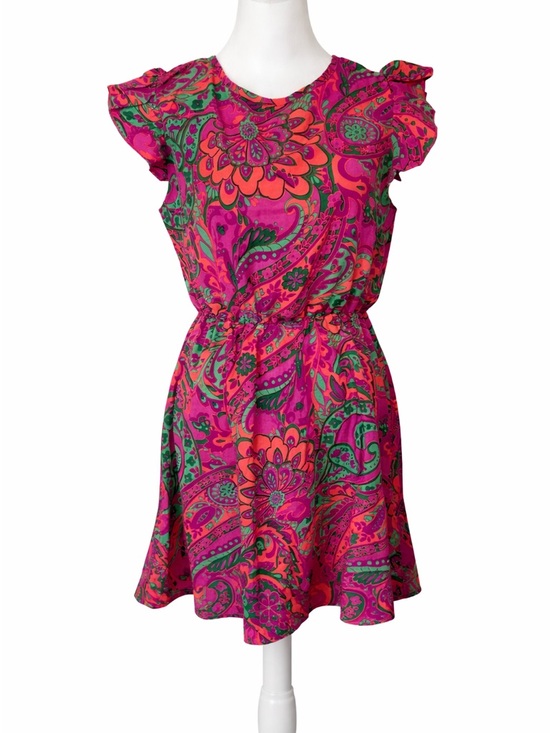 SHEIN Dresses & Skirts - Shein Vibrant Pink Paisley Floral Fit & Flare Dress